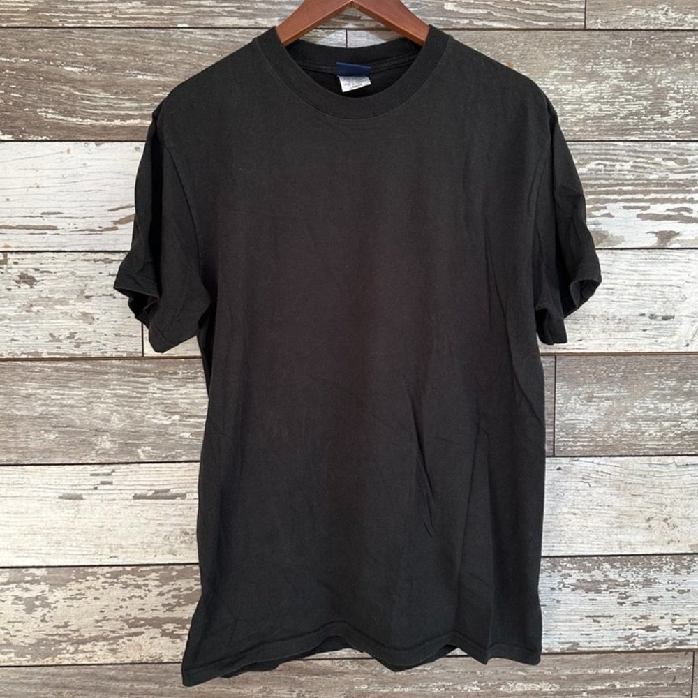 Vintage B&E Sport Active Wear Black Men's Blank Short Sleeve Tshirt